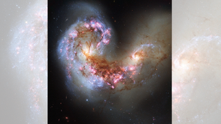 The NASA/ESA Hubble Space Telescope has snapped the best ever image of the Antennae Galaxies, which look like a heart when viewed from Earth
