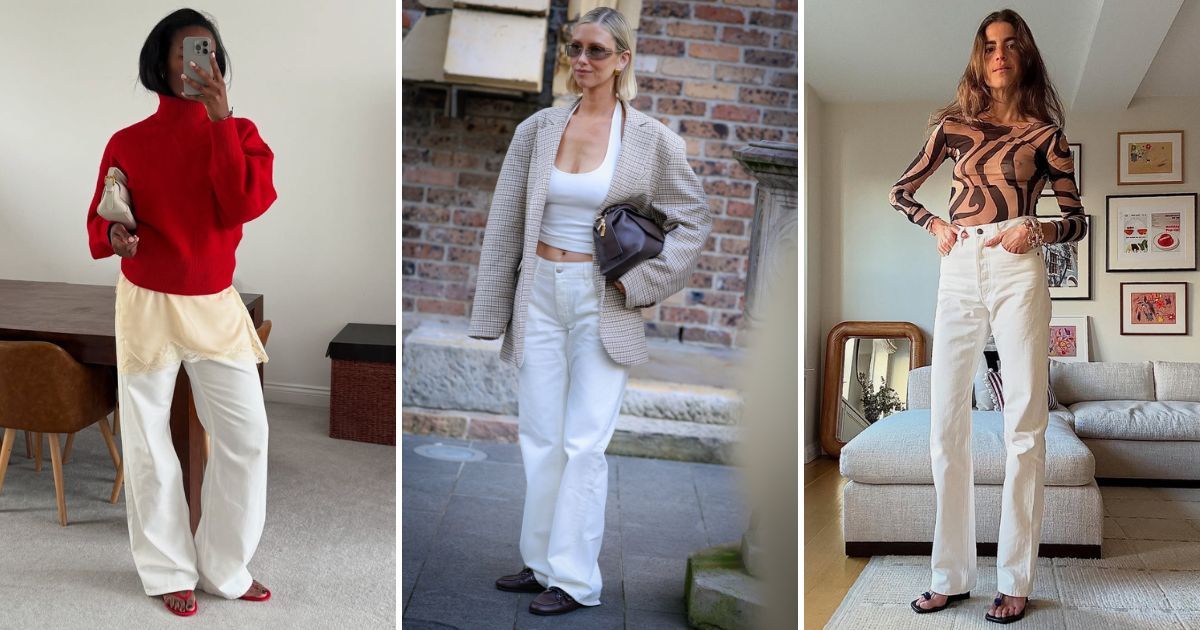 White Jeans are Officially Back, and These are 6 Cool Ways to Style Them This Season