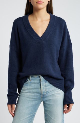 Oversized V-neck sweater