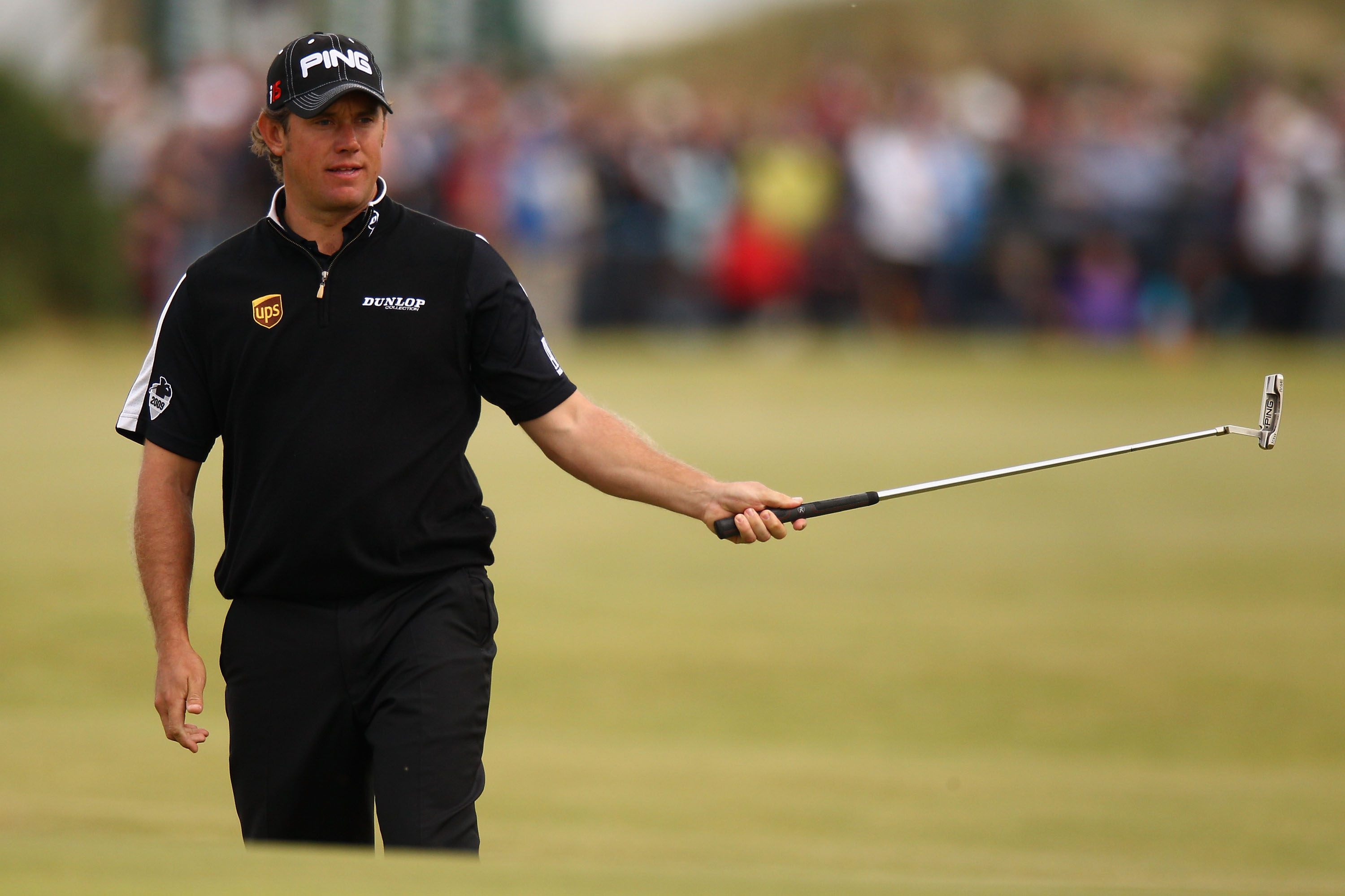 Lee Westwood during the final round of The 139th Open Championship on the Old Course, St Andrews