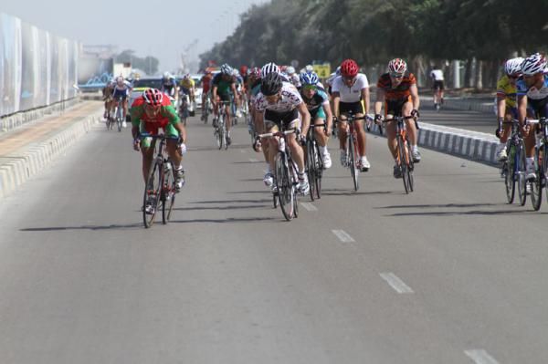 A Moroccan rider attempts to get away