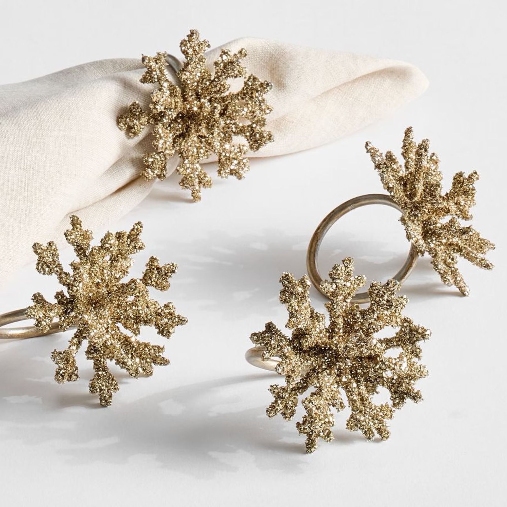 Snowflake napkin rings