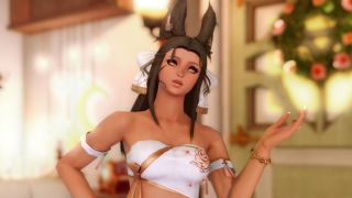 A Viera looks annoyingly off to the side.