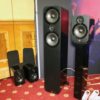 Q Acoustics 3000 series. Left to right: the 3010, 3050, and 3020