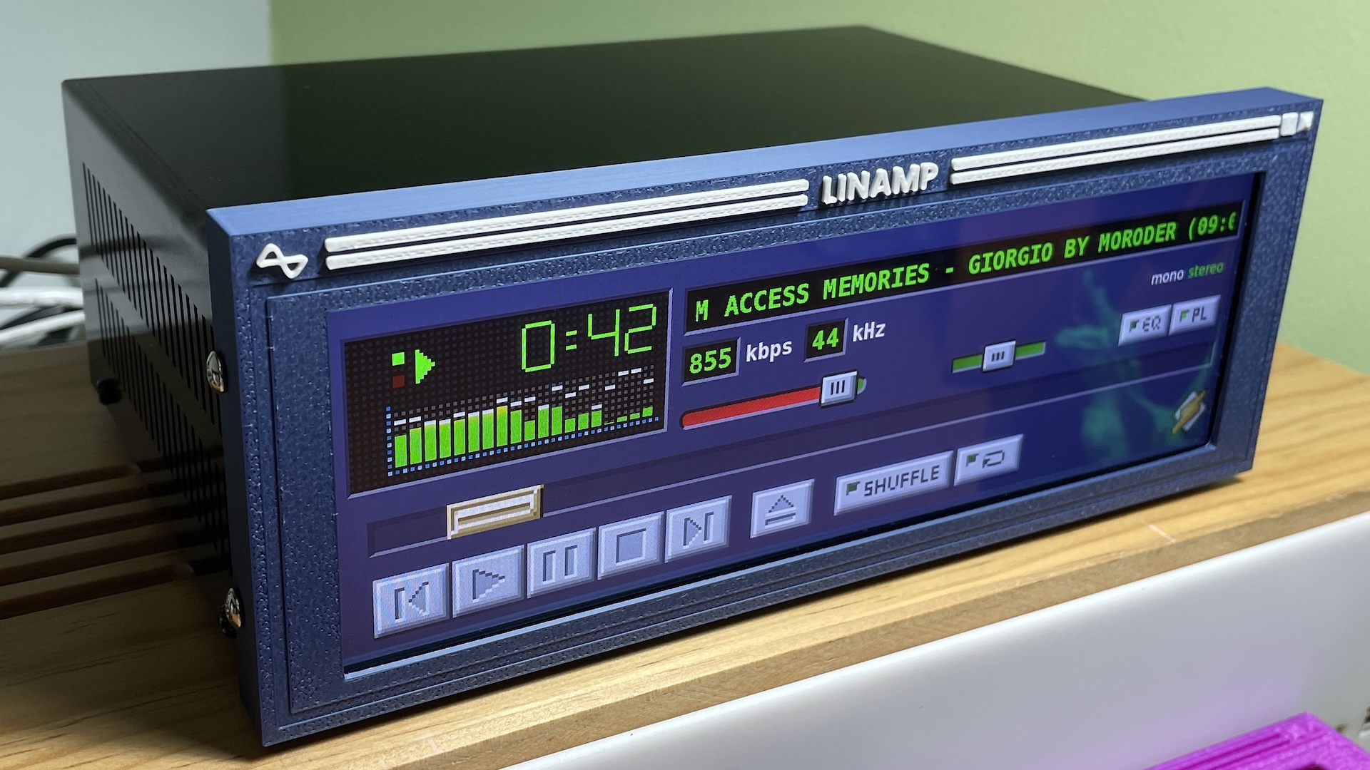 Maker recreates classic Winamp MP3 player in real life…