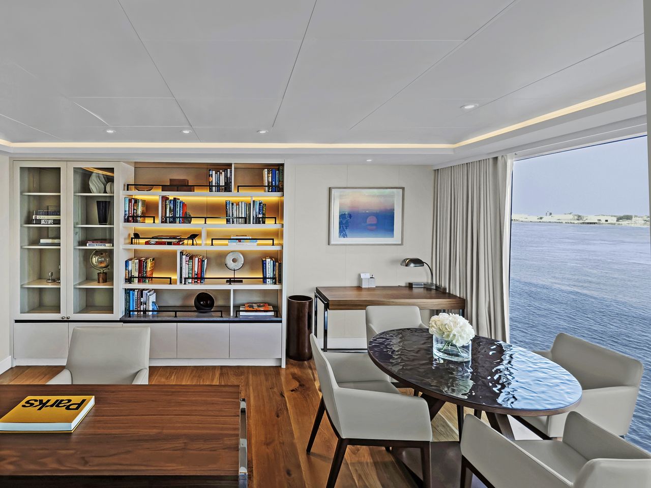 Cruise ship exterior and interior