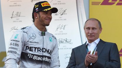 Lewis Hamilton, Vladimir Putin, Russian Grand Prix