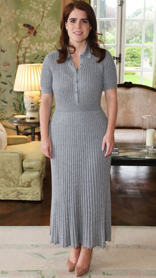 Princess Eugenie of York attends a reception and panel discussion on the fashion industry's commitment to sustainability