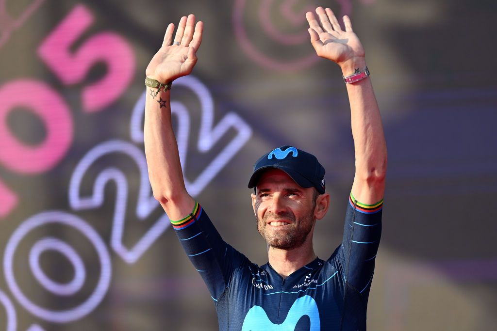 Alejandro Valverde at the 2022 Giro d&#039;Italia teams presentation