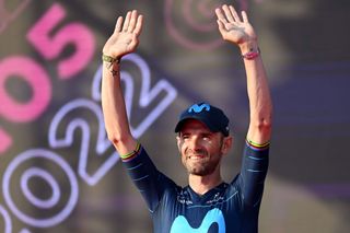 Alejandro Valverde at the 2022 Giro d'Italia teams presentation
