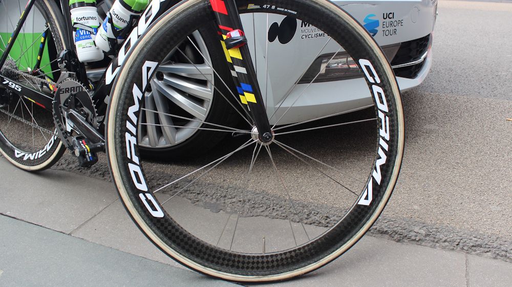 A look at the front Corima wheel, also 47mm