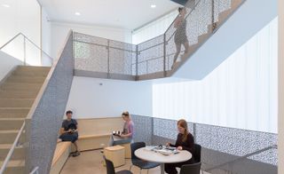 Seating area under stairwell