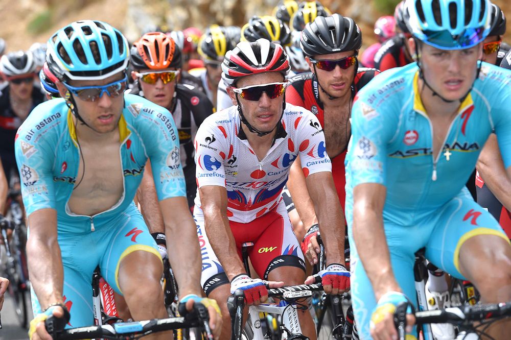 Joaquim Rodriguez in the peloton during stage 14.