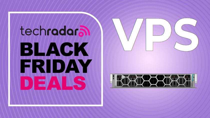 The text 'Black Friday' deals next to a VPS server