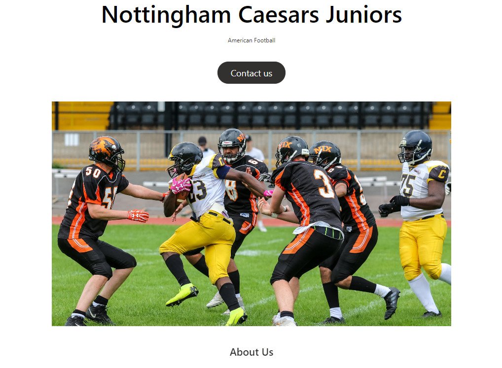 Caeasrs Juniors Website Builder
