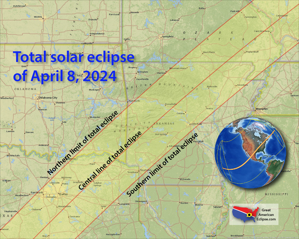 Solar eclipse 2024 path of totality interactive map