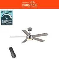 Hampton Bay Fanelee 54 in. Smart Ceiling Fan Powered by Hubspace