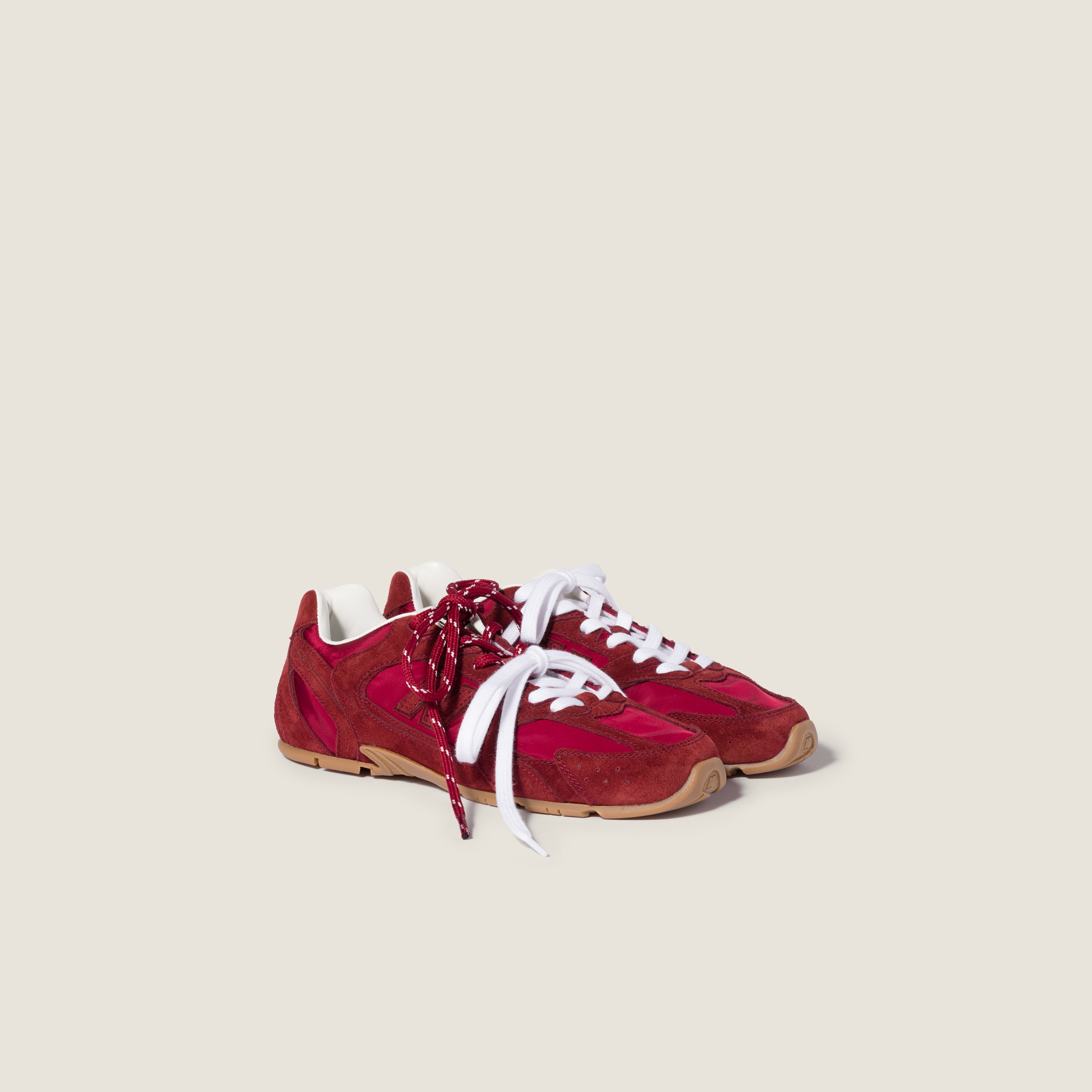 New Balance X Miu Miu 530 Sl Technical Fabric and Suede Sneakers
