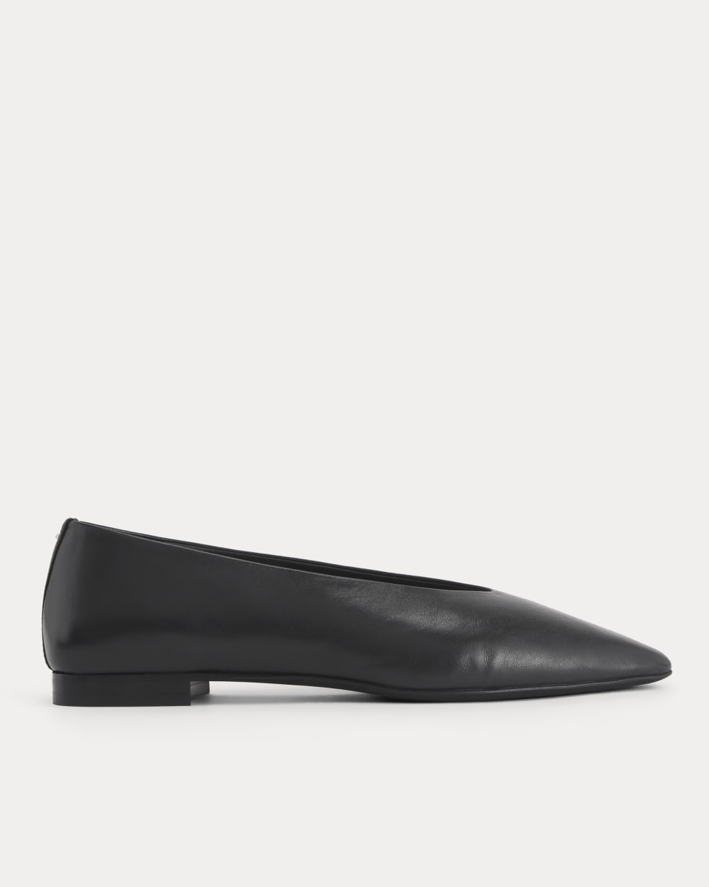Made in Italy Almond-Toe Flat | Black Leather - 5