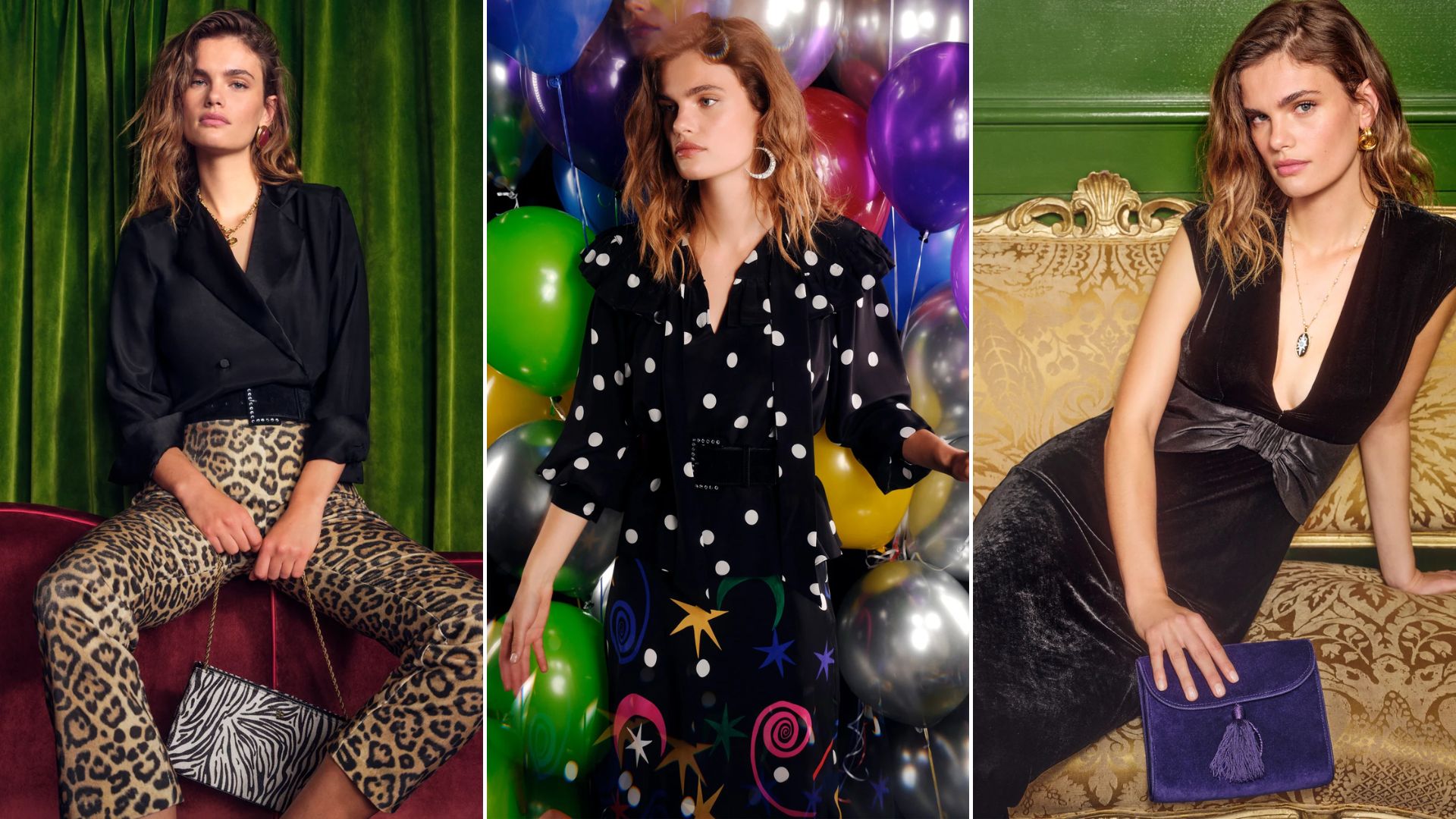 3 models wearing the new Rixo partywear collection