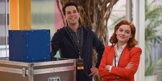 Skylar Astin as Max and Jane Levy as Zoey Clarke in Zoey's Extraordinary Playlist.