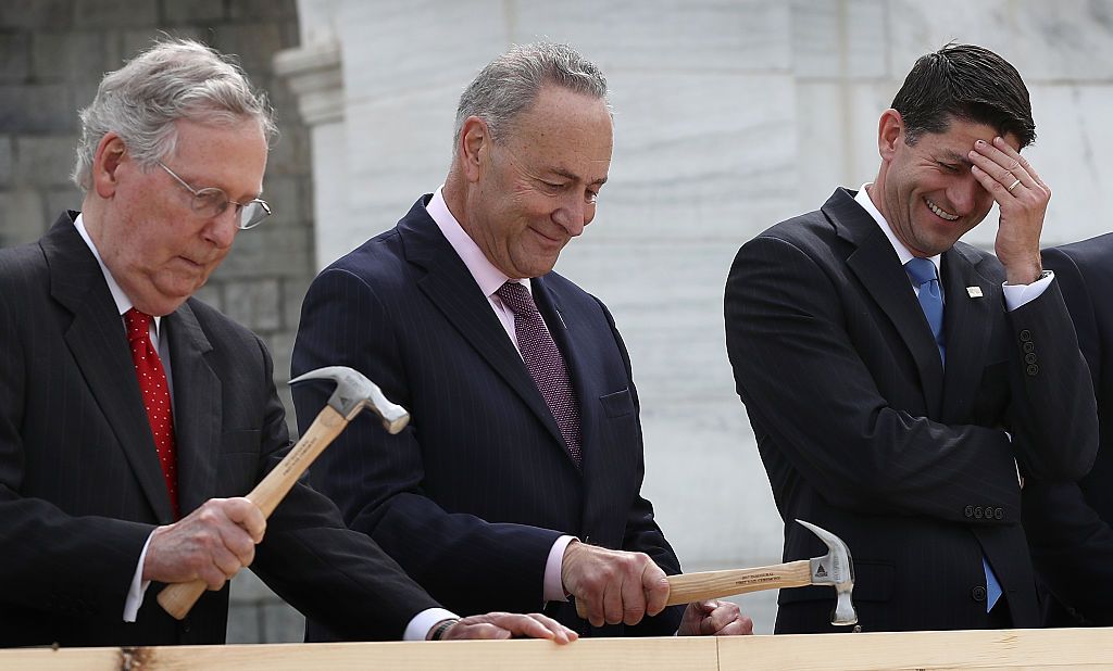 Mitch McConnell and Chuck Schumer work together