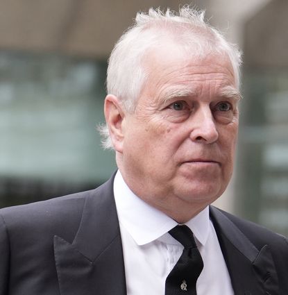 Prince Andrew wearing a dark suit