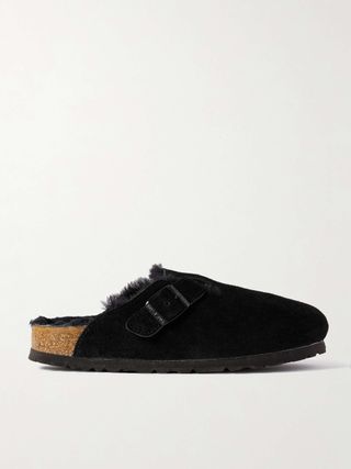 Boston Shearling-Lined Suede Clogs