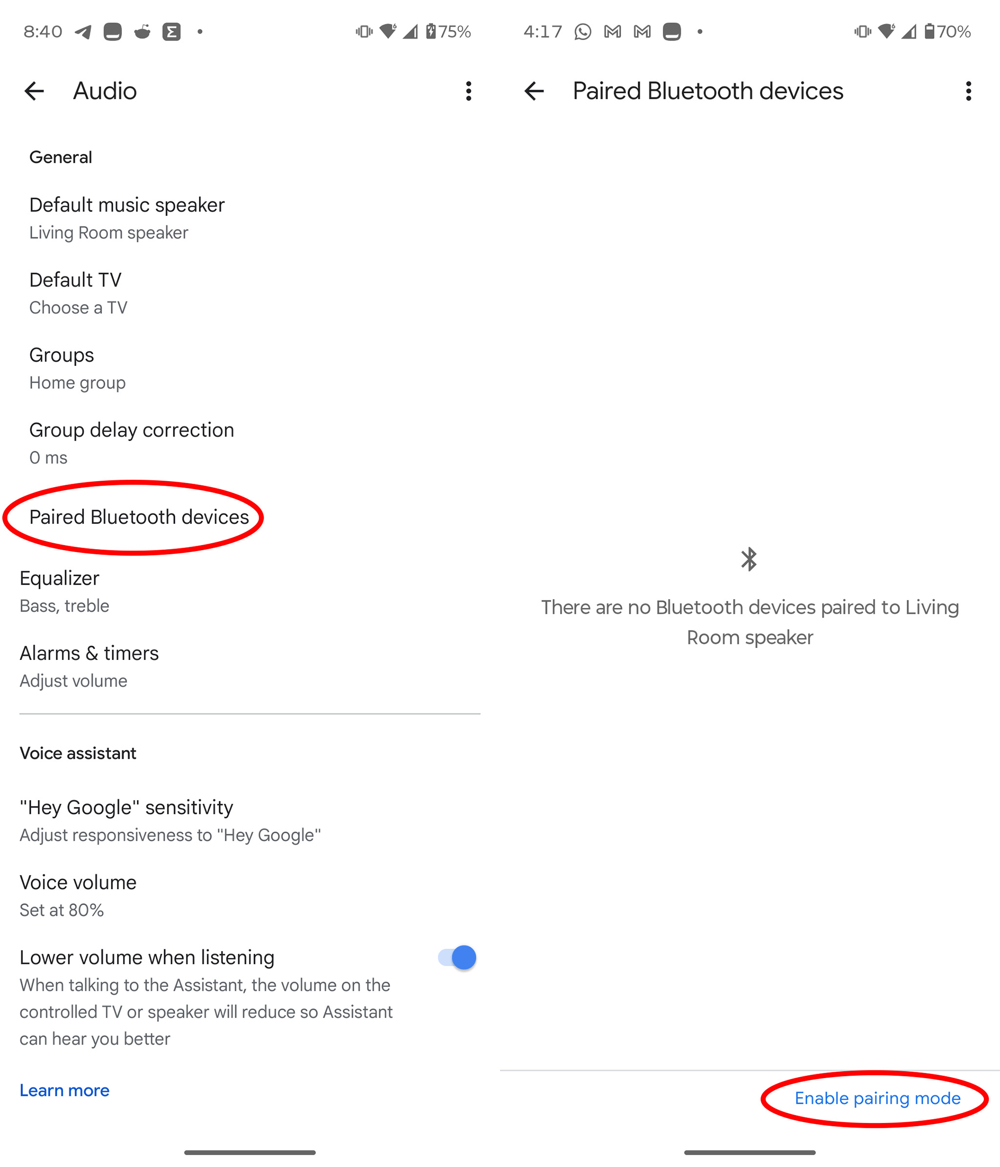 How to pair a Google Home or Nest speaker with another device via Bluetooth