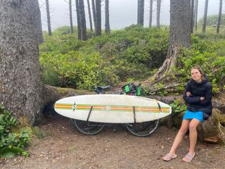 Pictures from Isobel Duxfield's surfing cycle touring trip