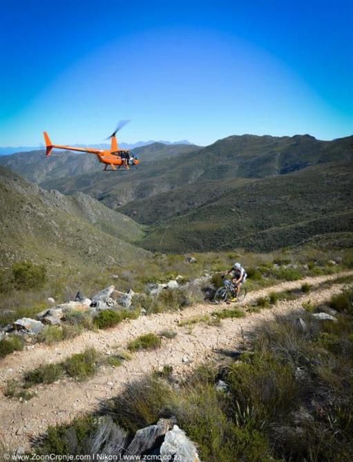 Scott Factory Racing's Matthys Beukes tackles a climb on his way through the Kammanassie Mountains on Stage 4