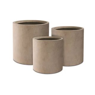 Cylindrical Concrete Planters
