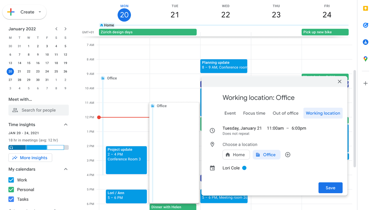 Google Calendar makes one small tweak to massively improve your working