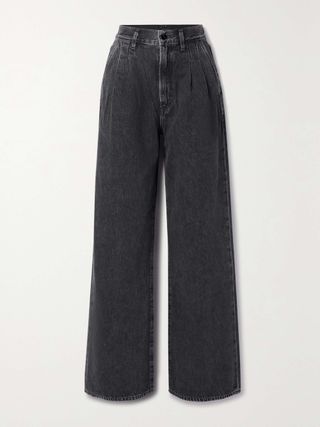 The Edgar Pleated High-Rise Wide-Leg Jeans