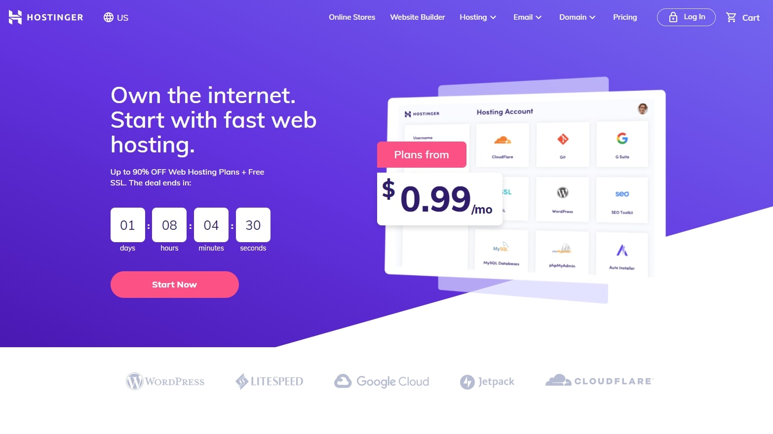 Hostinger: Cheapest Web Hosting Provider in India