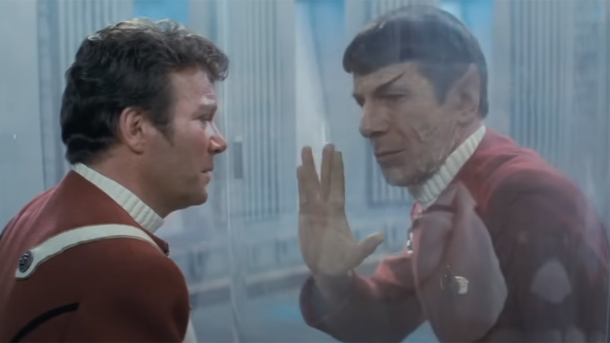 Kirk and Spock at the end of Star Trek: The Wrath of Khan