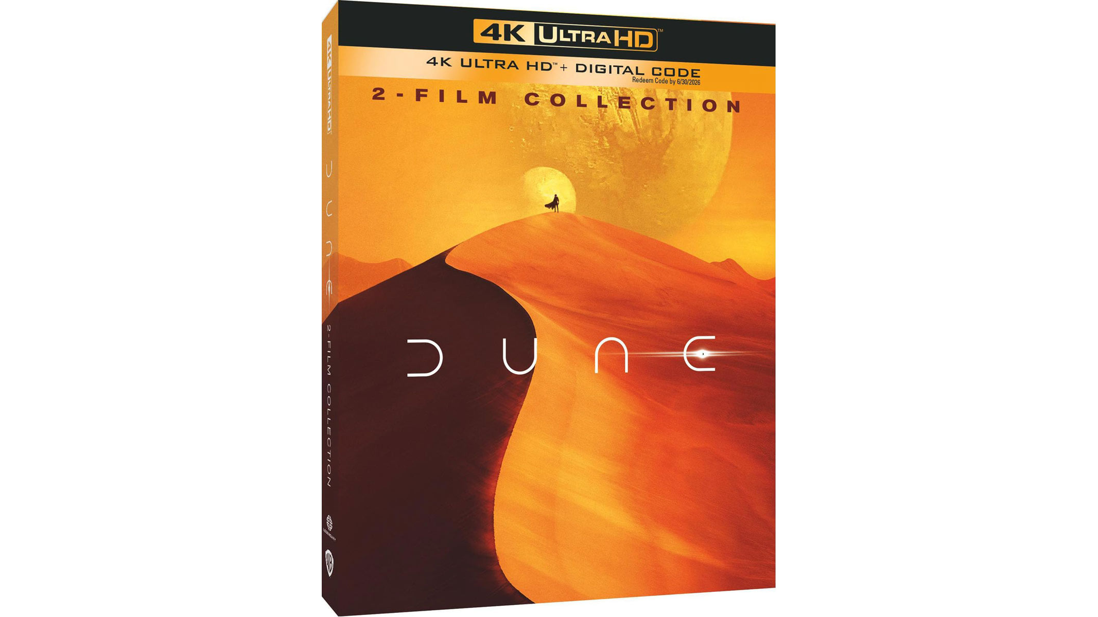 An orange box featuring a sand dune and a sun is on a white background.