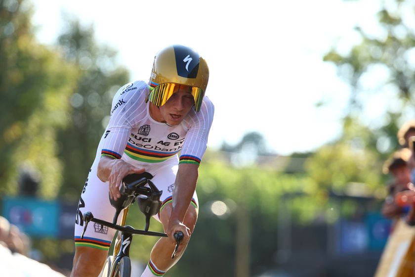 France Euro Cycling Wednesday, Loriol-Sur-Drome, France - 01 Oct 2025Belgian Remco Evenepoel pictured at the arrival as he wins the 24 km time trial of the Men Elite category at the UEC road European cycling championships, Wednesday 01 October 2025, in Loriol-sur-Drome, France. The European cycling championships Drome-Ardeche takes place from 1 to 5 October, France.