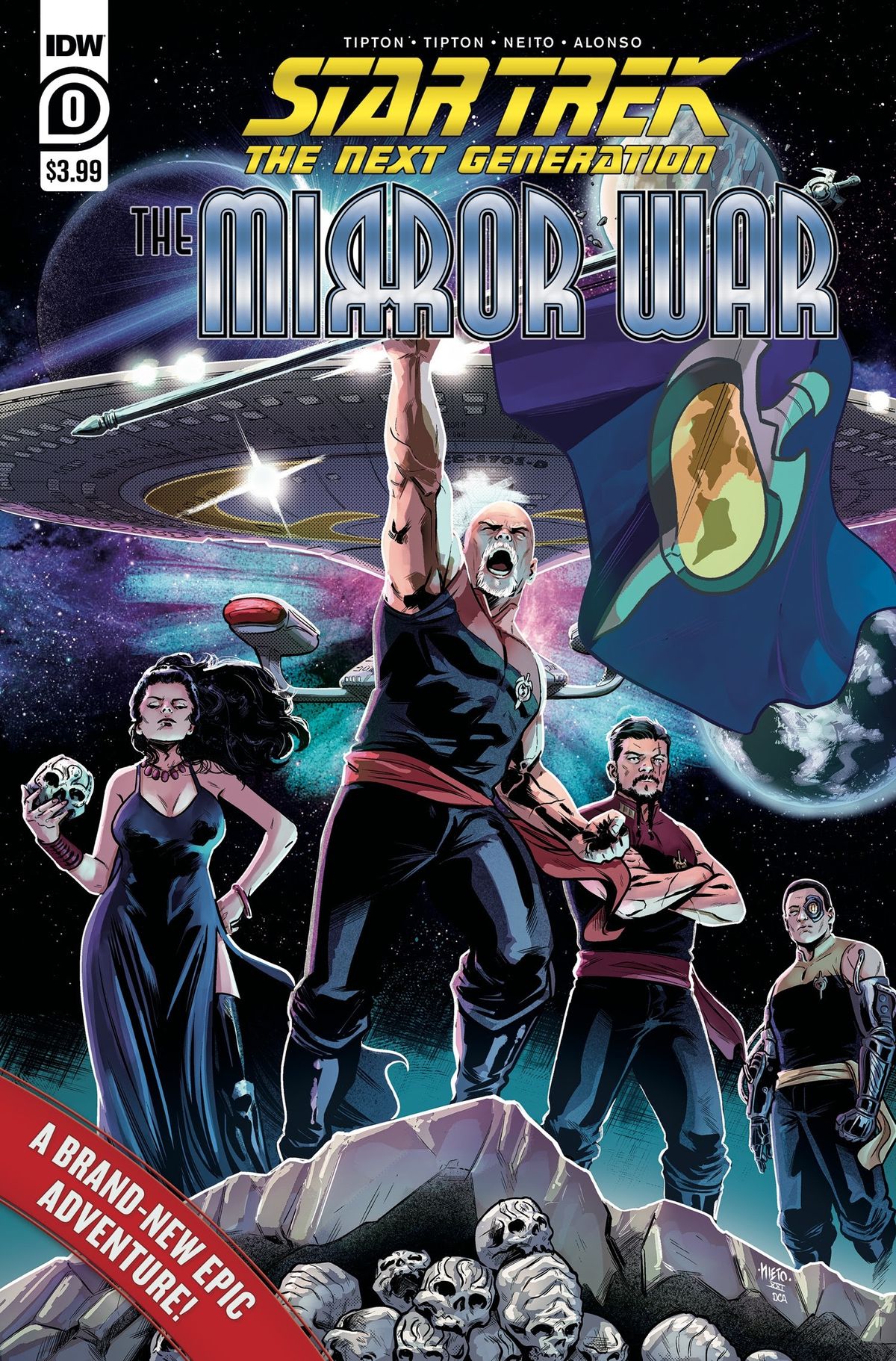 The Mirror Universe breaks out into an all-out Mirror War in a new "Star Trek: The Next Generation" yearlong event launching Sept. 8, 2021 from IDW Publishing.