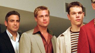 George Clooney, Brad Pitt and Matt Damon in Ocean's Eleven