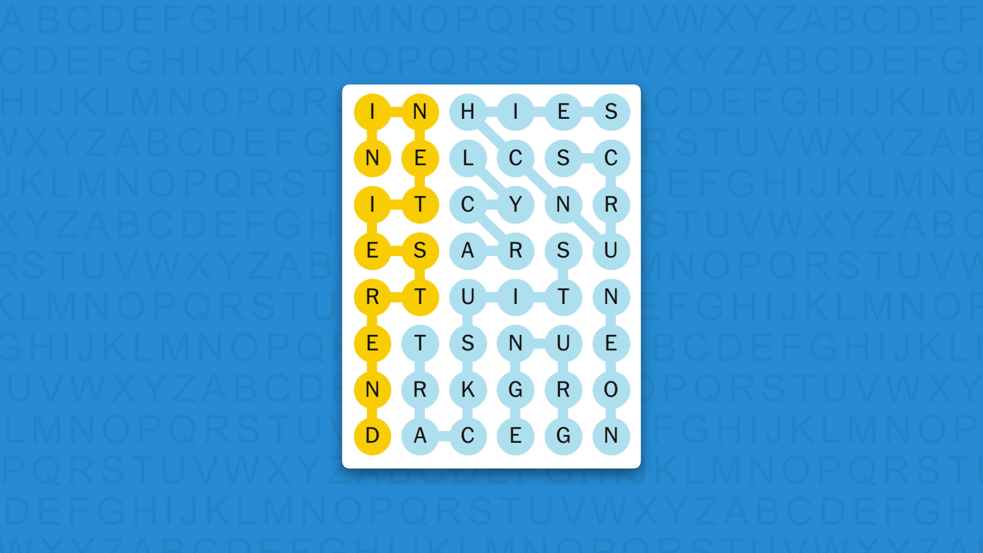 NYT Strands answers for game 932 on a blue background