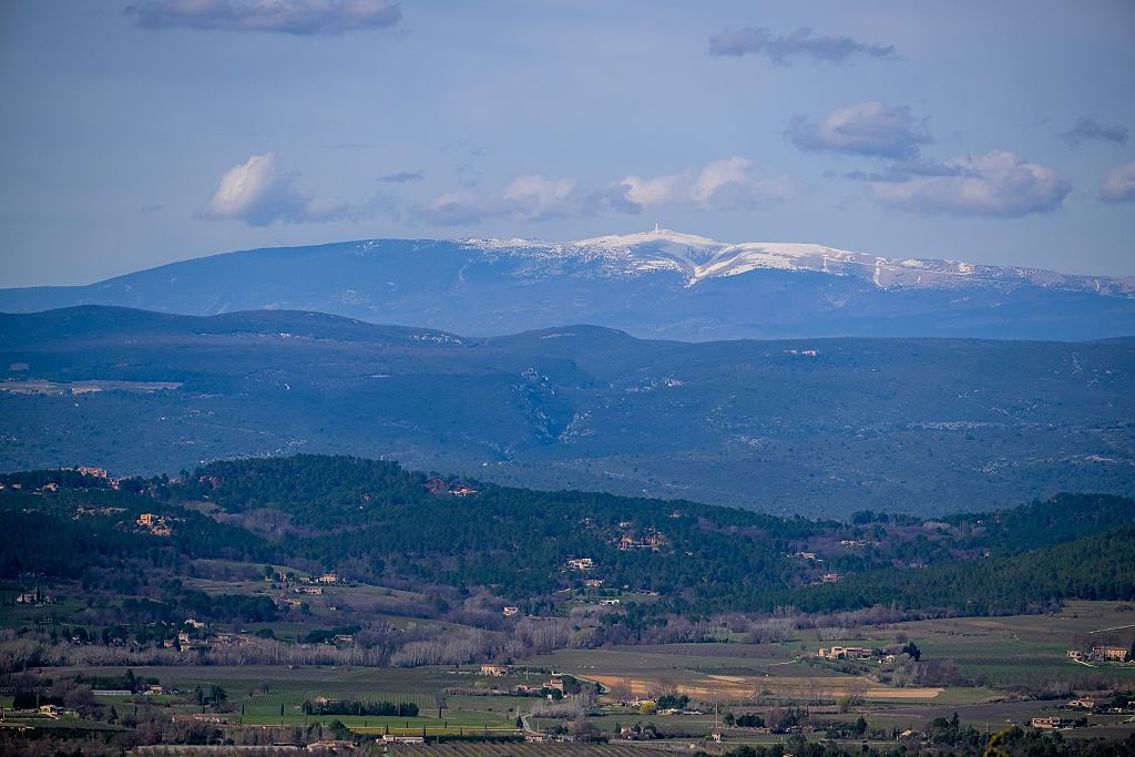 Picture shows the Mont Ventoux during the sixth stage of 84th edition of the Paris-Nice cycling race, a race from Barbentane to Apt (179,3 km), on Friday 13 March 2026. BELGA PHOTO DAVID PINTENS (Photo by DAVID PINTENS / BELGA MAG / Belga via AFP)