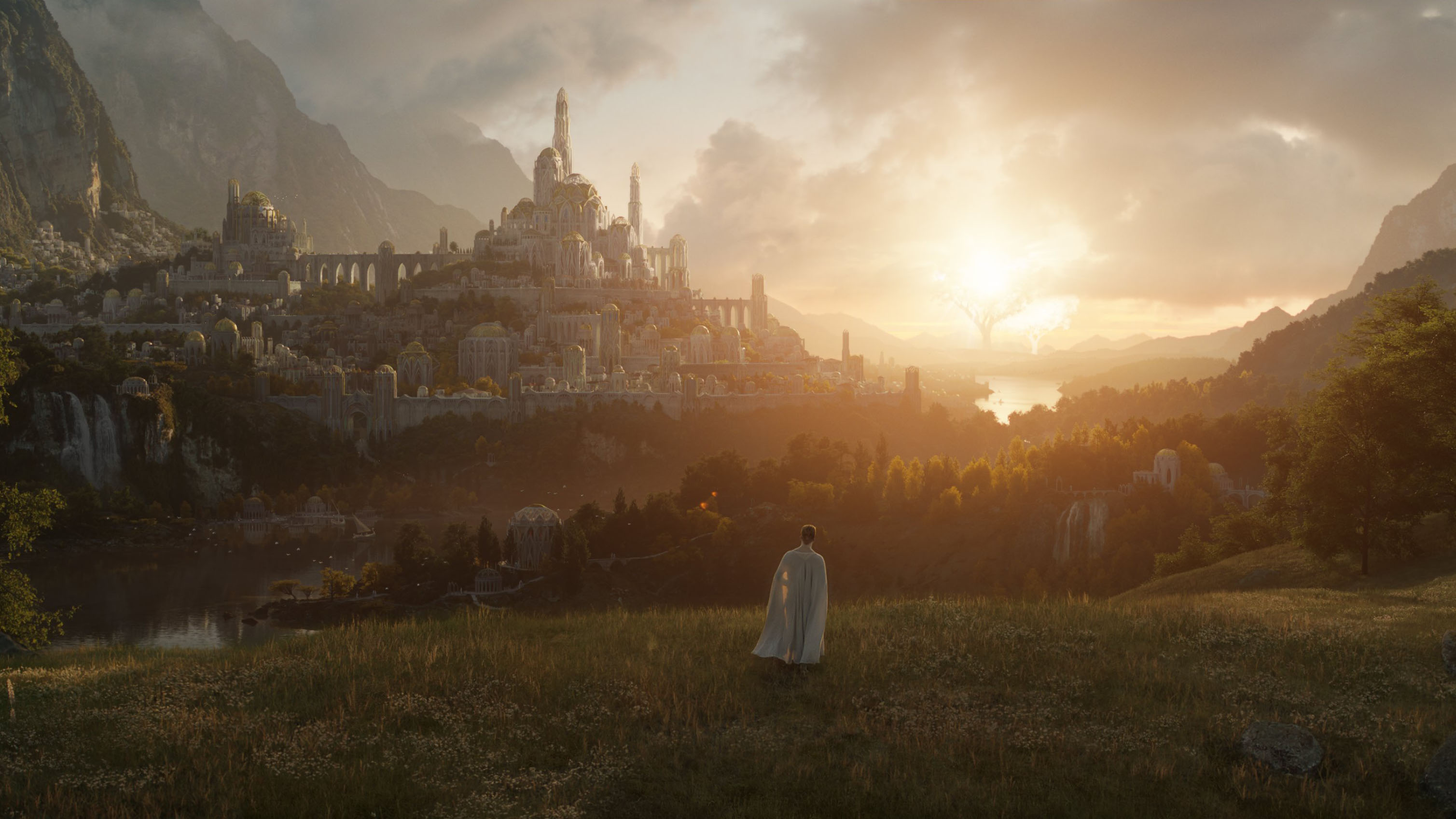 Gambar teaser Middle-earth dalam serial The Lord of the Rings dari Amazon Prime Video.