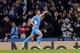 Kevin De Bruyne's goal separated the sides in Manchester