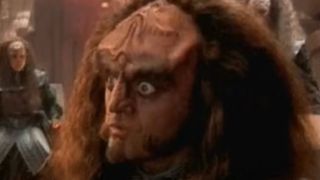 Gowron bulging his eyes