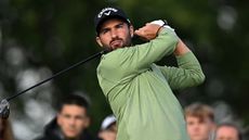 Frederic LaCroix takes a shot at the Danish Golf Championship