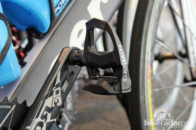 This story is getting old: Garmin pedals but no Garmin power meters on the Garmin-Cerv&eacute;lo team bikes.