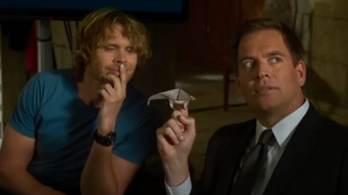 Eric Christian Olsen as Marty Deeks and Michael Weatherly as Tony DiNozzo on NCIS: Los Angeles.