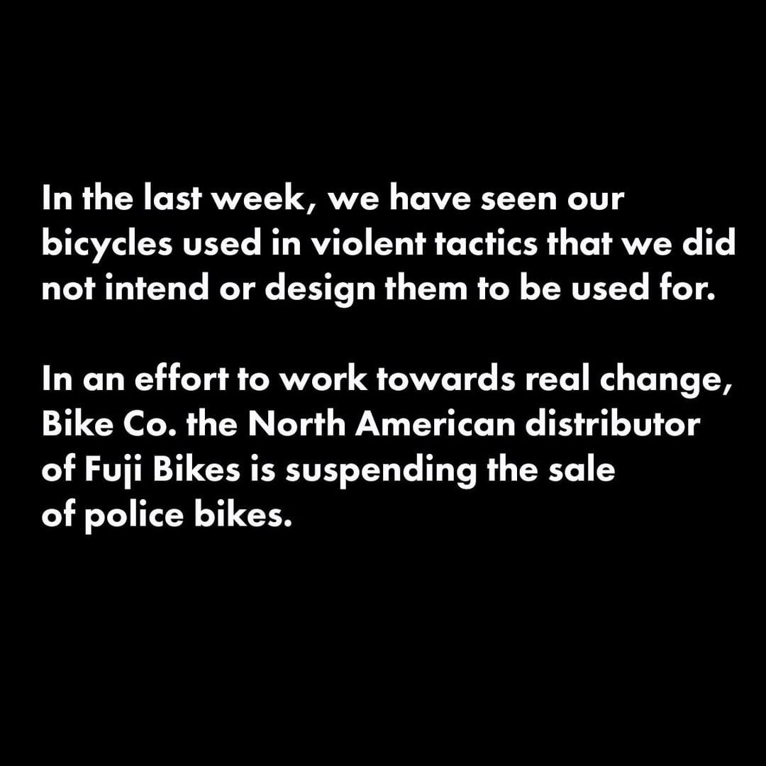 Fuji Bikes&#039; statement on Instagram