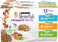 Purina Beneful Chopped Blends Variety Pack Wet Dog Food Tray, 10-oz, case of 12